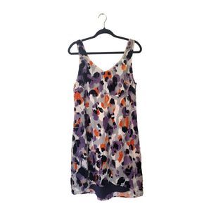CAbi Purple and Orange Mini Dress